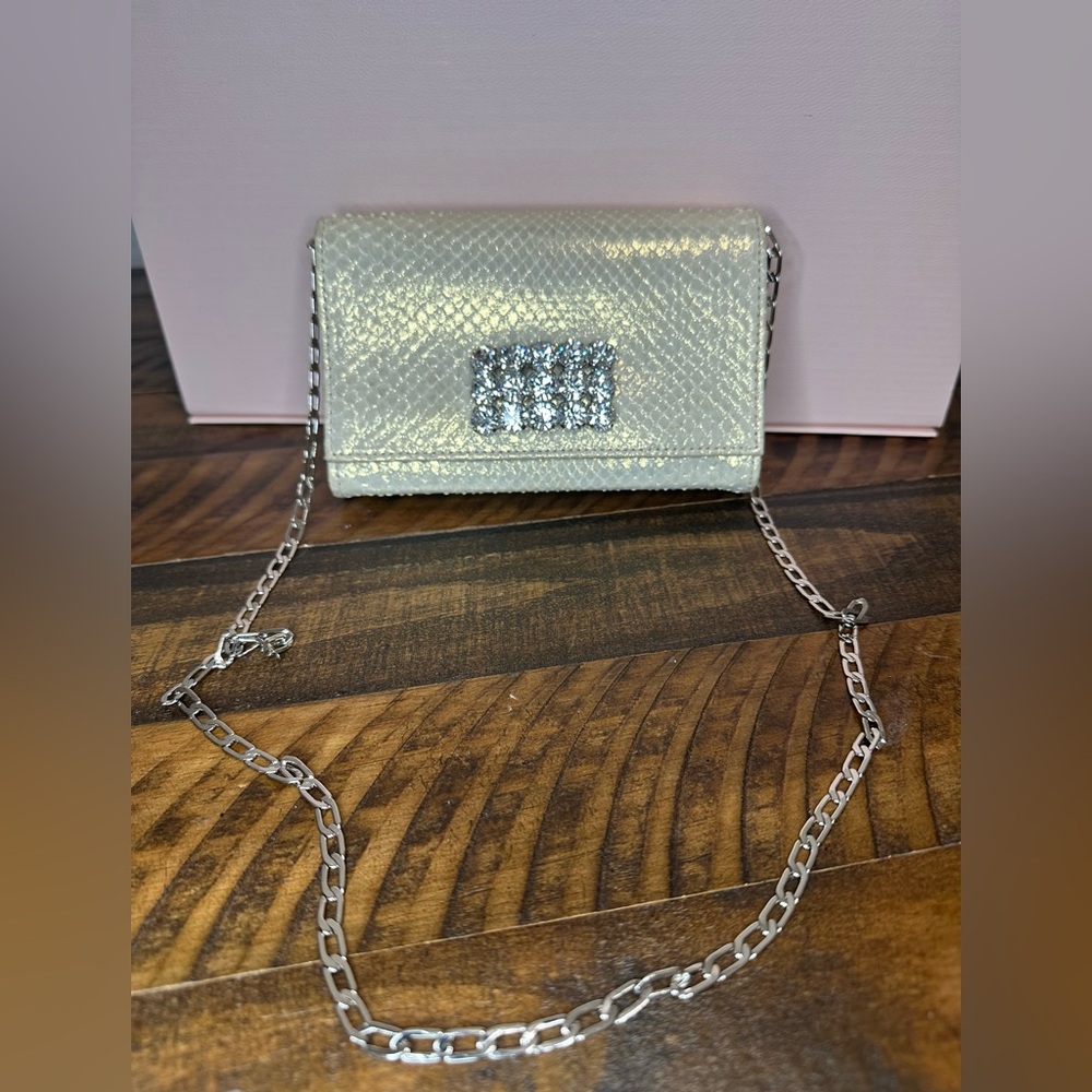 Carlos Falchi Python Clutch with Rhinestone Detail - Picture 2 of 9
